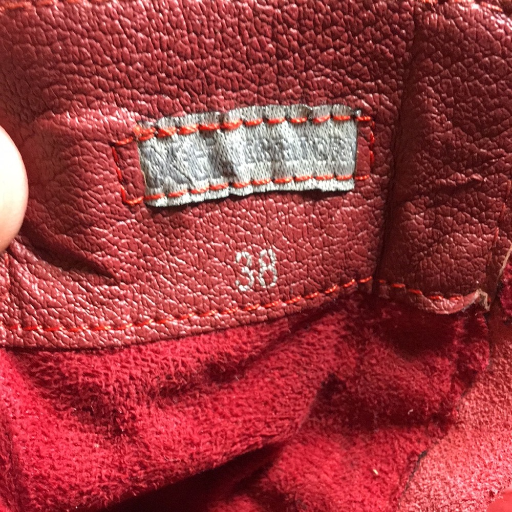 USED XTI Red Suede Wedge Boots Size 38(US 8) - Picture 6 of 6
